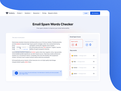 Email Spam Words Checker checker email figma interaction product design spam tool ui ux web design words