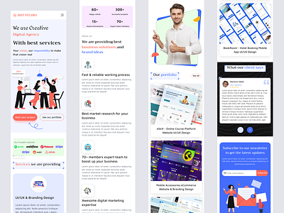 Dot Studio Landing Page Mobile Responsive UI UX Design agency digital digital agency landing page design responsive responsive ui ui design ui ux design website ui design