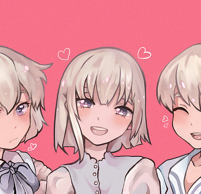 2 anime graphic design illustration рисунки