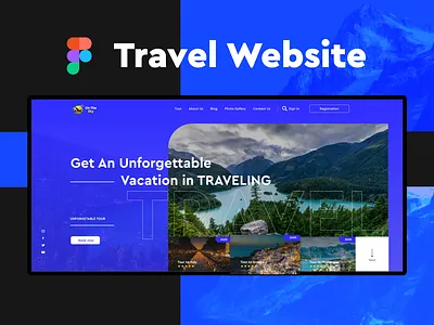 Travel Website Landing Page design graphic design kit landing page travel website travel website landing page ui uii kit uiux ux
