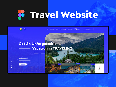 Travel Website Landing Page design graphic design kit landing page travel website travel website landing page ui uii kit uiux ux