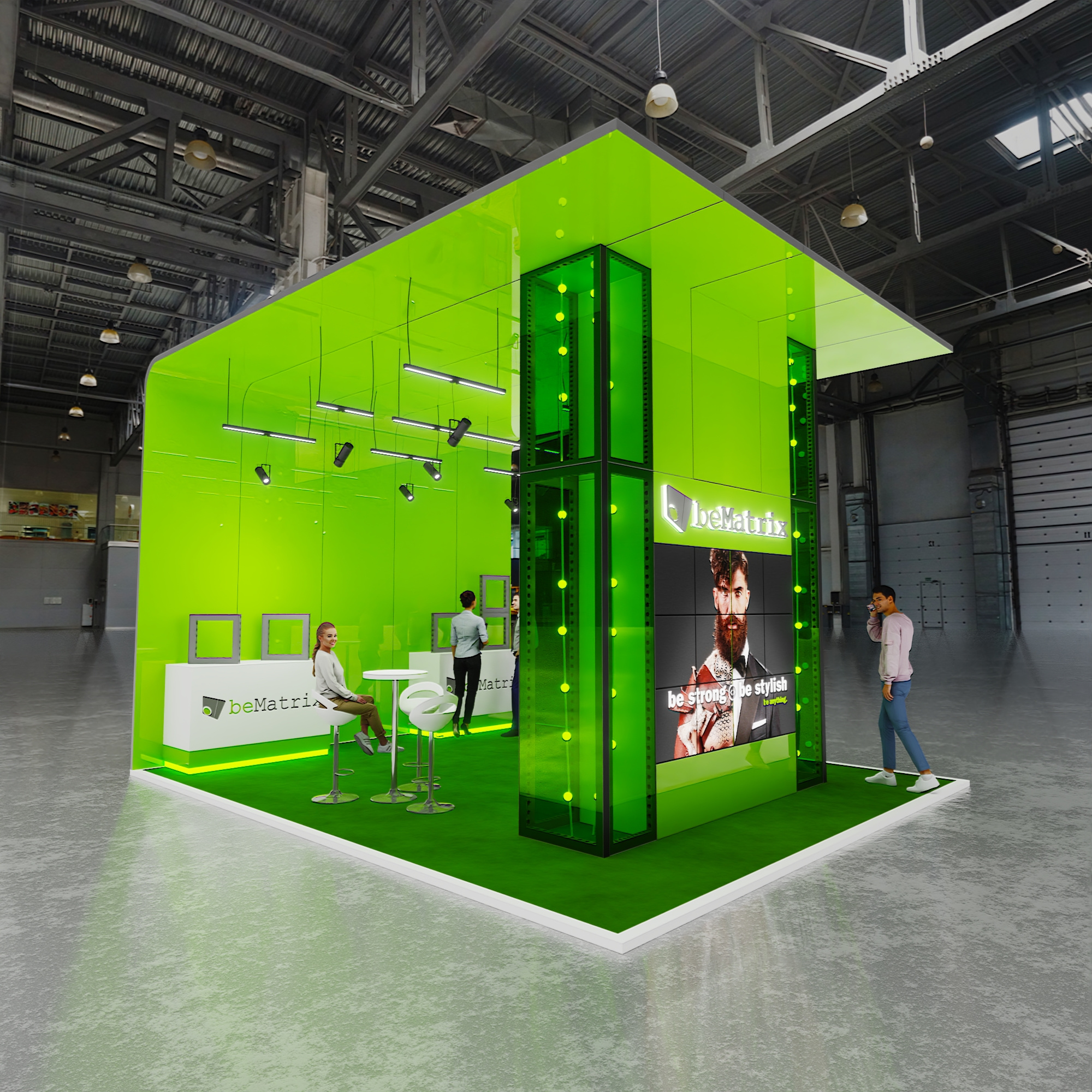 beMatrix modular exhibition booth design by Expozhuk on Dribbble
