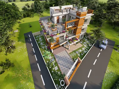 Potiya Own ResiDence 4 _ _ _- - 2022 3d building design rander