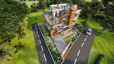 Potiya Own ResiDence 4 _ _ _- - 2022 3d building design rander