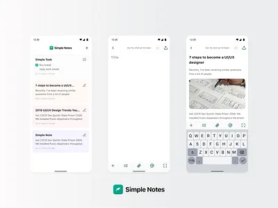Simple Notes app app design apple design figma figmadesign graphic design illustration logo mobileapp motion graphics notes spotify ui