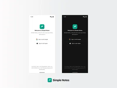 Simple Notes Login adobe xd adobexd adobexduikit animation app design appdesign apple design figma figmadesign illustration logo notes spotify ui ui deign uiux