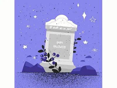 Purple tombstone. Happy Halloween bury dead death funeral gravestone graveyard halloween holiday ill illustration memorial mystery religion rip scary spooky stone tomb tombstone vector