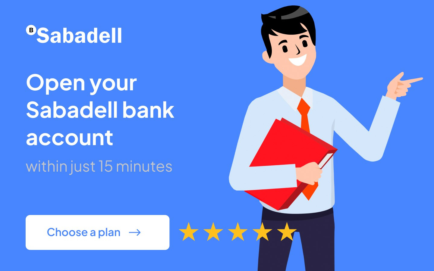 Example of UI banner for Sabadell Bank