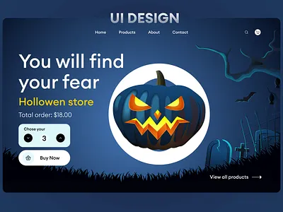 Hollowen Gift Store UI Design graphic design logo ui ux