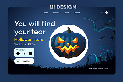 Hollowen Gift Store UI Design graphic design logo ui ux
