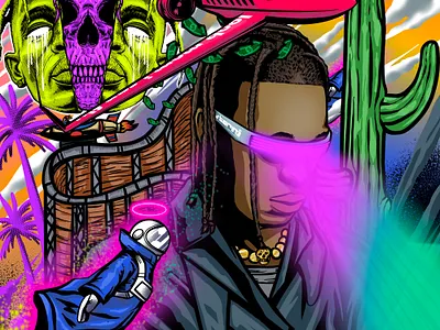 La Flame #2 graphic design illustration nft