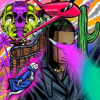 La Flame #2 graphic design illustration nft