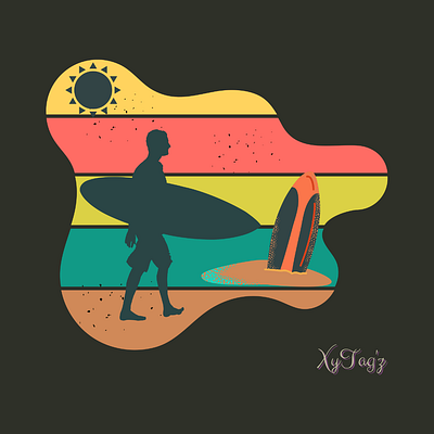 Surf Life island retro summer sun surf surfboard surfer