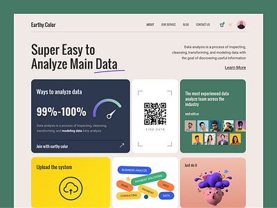Data Analytics Marketing Agency Landing page analytic boxy chart data data visualization database graphic landing page management mockup product saas product stats trend ui design website