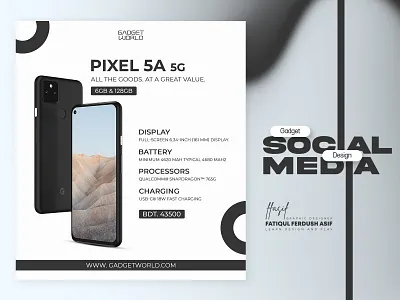 Smartphone Social Media Banner Design banner ads branding design gadget graphic design instagram post landing page minimal banner modern banner smartphone social media banner social media post