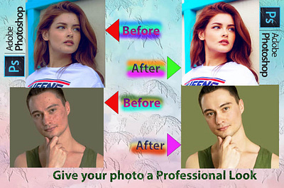 Give your profile photo a stylish look. adobe blemishes branding dark spot design graphic design illustration image editing logo photo editing photoshop typography