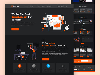 Creative Agency Website Design admin adobe xd agency agency landing page agency website app design in figma branding creative creative agency creative design dashboard design figma landing page platform ui uiux ux web design