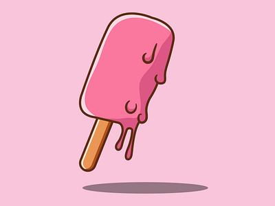 melted ice cream adobe illustration art work cute design design digital art graphic design ice cream illustration logo melted ice cream vector