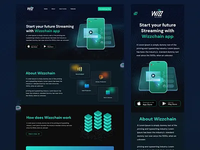Blockchain-based Live Streaming Application Landing page app landing page blockchain blockchainapp blockchainlandingpage crypto cryptocurrency cryptocurrency landingpage design landingpage livestreaminglandingpage logo resposivedesign trading ui uidesign ux webdesign