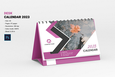 Desk Calendar Template 2023 2023 calendar agency calendar business calendar calendar design calendar template company calendar corporate calendar desk calendar 2023 office calendar photoshop template psd calendar