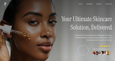 Landing page design for skincare brand landing page skincare ui ui design web website design