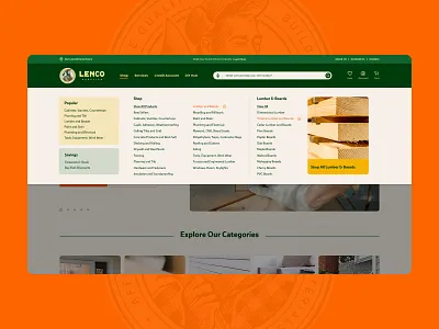 Home Renovation Store - Mega Menu branding design digital agency figma mega menu nav bar navigation ui ux visual identity visual rebrand web design web redesign