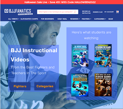 BJJFanatics Theoretical Redesign design graphic design ui ux