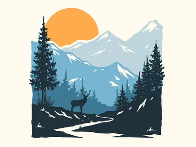 Outdoor illustration adventure art campfire camping design explore handdrawnlogo illustration logo mountainvintage out outdoorapparel outdoorlogo vintage