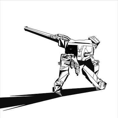 Inktober 30 - Gear design gear illustration inktober mecha metal gear roboot