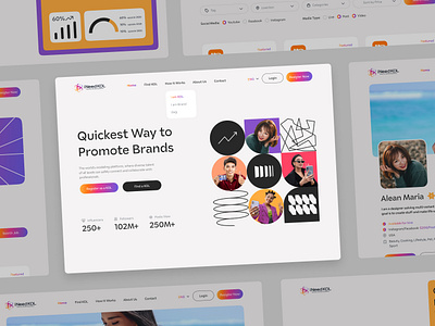 iNeedKOL Website Redesign clean design e commerce influencers landing page design marketplace ui web design website design