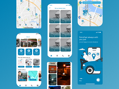 PetroFast App 3d animation app application branding design graphic design icon illustration logo minimal mobile app motion graphics typography ui ux uxui vector web website