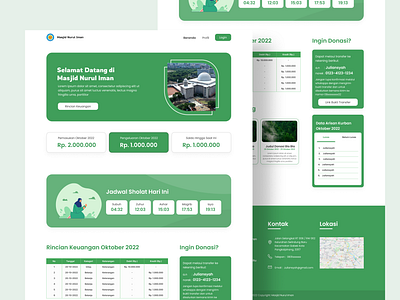 Masjid Landing Page design ui uiux ux