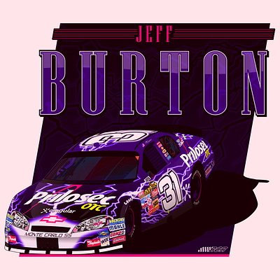 Jeff Burton 2007 design illustration nascar