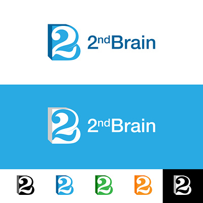 2nd Brain Logo Design 2b 2b logo 2nd app b letter b letter logo brain brand identity branding creative design graphic design icon logo logo design second simple vector