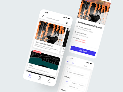 Event Ticketing App - Ticketit - Part 1 application event mobile mobile app ticketing ui user experience user interface ux