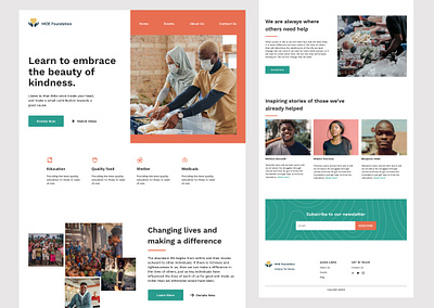 MOE LANDING PAGE DESIGN charity foundation charity website foundation foundation website landing page design ui website design