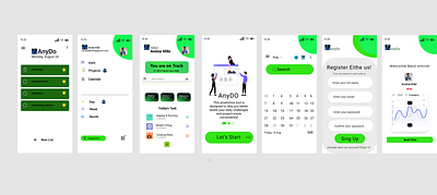 Task Managment App branding graphic design green logo ui