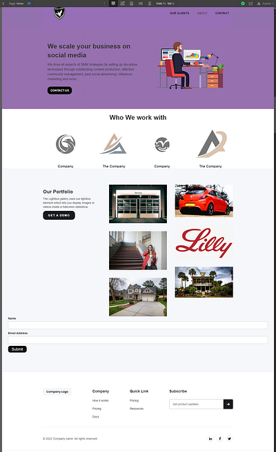 WEBFLOW WEBSITE HOME PAGE design web design