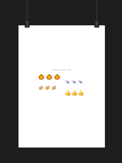 Happy Halloween | Illustration Poster chat conversation emojis graphics halloween illustration messages minimal poster simple