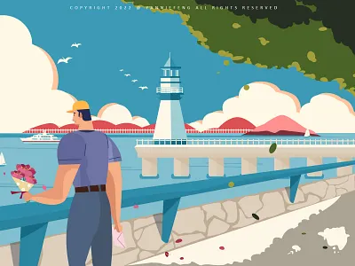 A letter for my future self branding colour design dream illustration landscape ui web