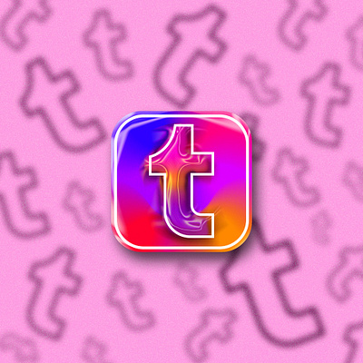 New app icon for Tumblr app icon app logo branding chrome effect design graphic design icon logo minimal tumblr