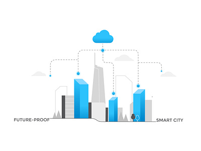 Smart City animation design illustration illustrator minimal vector