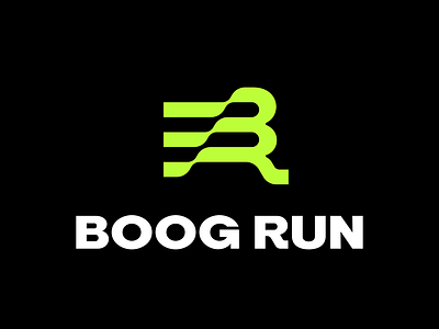 Boog Run - Final Logo Design b letter br finish flag icon letters logo logodesign logotype monogram r letter run running sign sport symbol