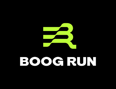 Boog Run - Final Logo Design b letter br finish flag icon letters logo logodesign logotype monogram r letter run running sign sport symbol