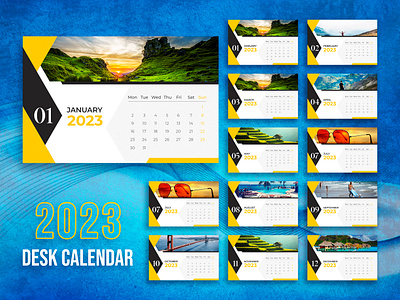 Digital Desk Calendar Design Template wall calendar