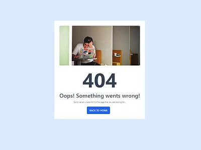 Tailwind CSS Error Page css html tailwind css uiux web design