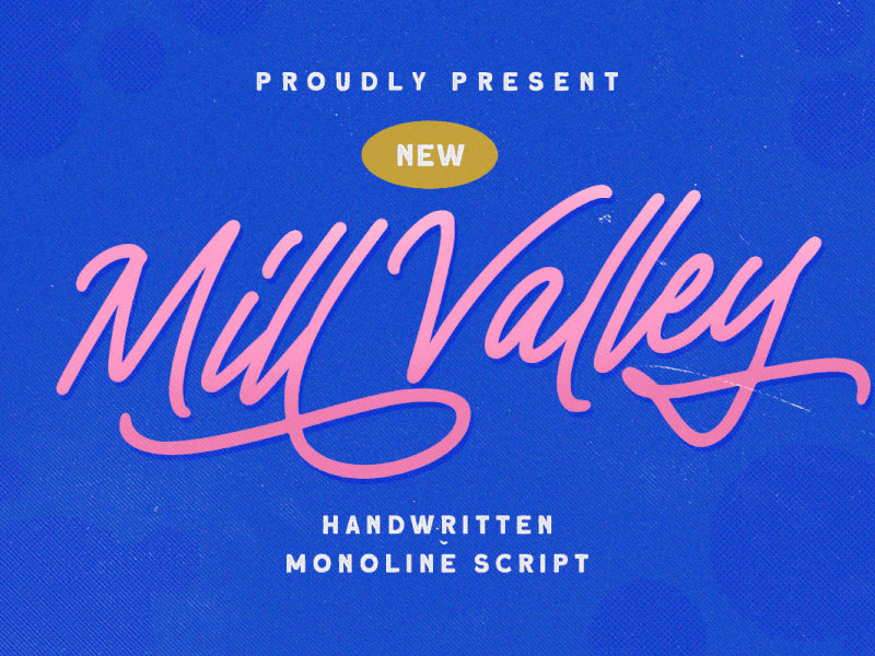 Mill Valley - Monoline Script freebies swash font