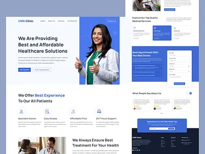 Medical Website landing page design branding design doctor graphic design healthcare interface landing page medical minimal ui ui design ui designer uidesign uiux ux uxdesign web web design webdesign website