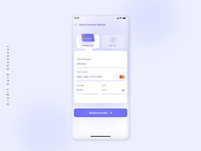 Credit Card Checkout | UI app app design appui appuidesign checkout checkout page creditcard creditcardcheckout dailyui dailyuichallenge design figma inspiration typography ui ui desgn ux ux design