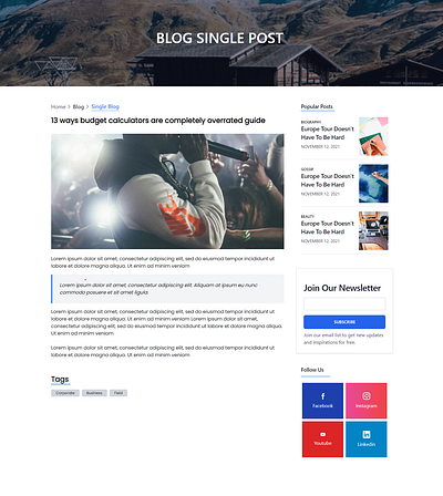 Tailwind CSS Single Page css html tailwind css uiux web design